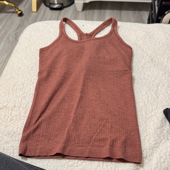 Women's Ribbed Tank Top - Rust - Picture 1 of 4